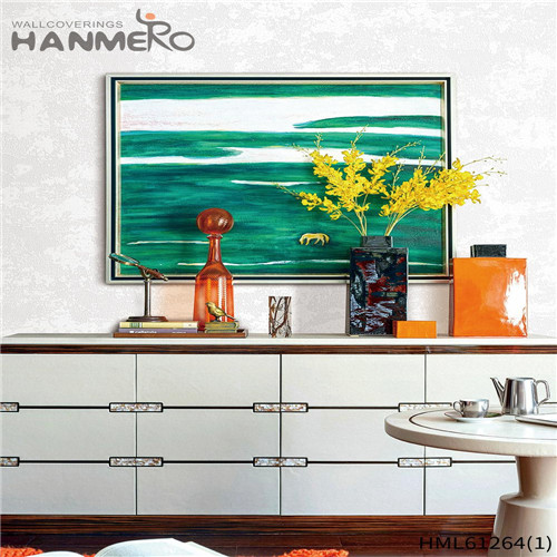 HANMERO Professional PVC Bamboo 0.53*10M house wallpaper price Theatres Flocking Chinese Style