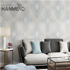 HANMERO Non-woven Affordable Geometric 0.53*10M Modern Home Flocking wallpaper house wall