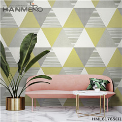 HANMERO Durable PVC Rustic Theatres 0.53*10M most popular wallpaper for homes Geometric Technology