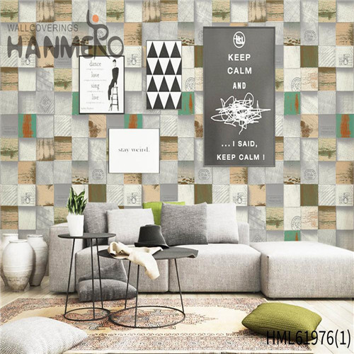 HANMERO PVC Imaginative Landscape 0.53*10M Pastoral House Bronzing landscape wallpaper