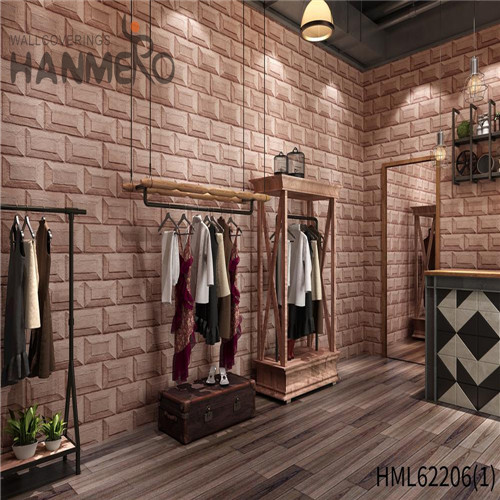 HANMERO PVC Seamless 0.53*10M Deep Embossed Kids Home Wall Bamboo wallpaper for homes