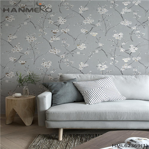 HANMERO Non-woven Hot Sex Flowers 0.53*10M Classic Sofa background Flocking wallpaper online store