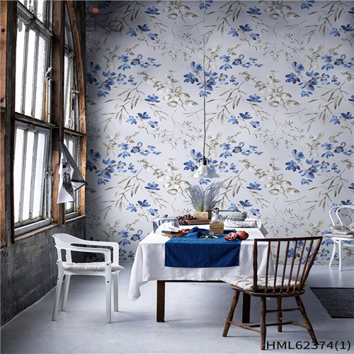 HANMERO Non-woven Hot Sex Sofa background Flocking Classic Flowers 0.53*10M white wallpaper for walls
