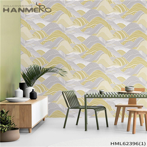 HANMERO Hot Sex Non-woven Sofa background 0.53*10M prepasted wallpaper for sale Flowers Flocking Classic