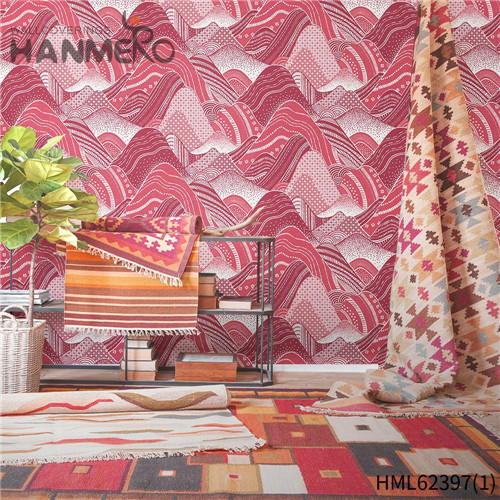 HANMERO Hot Sex Non-woven Flowers Sofa background 0.53*10M wallpaper room decor Classic Flocking