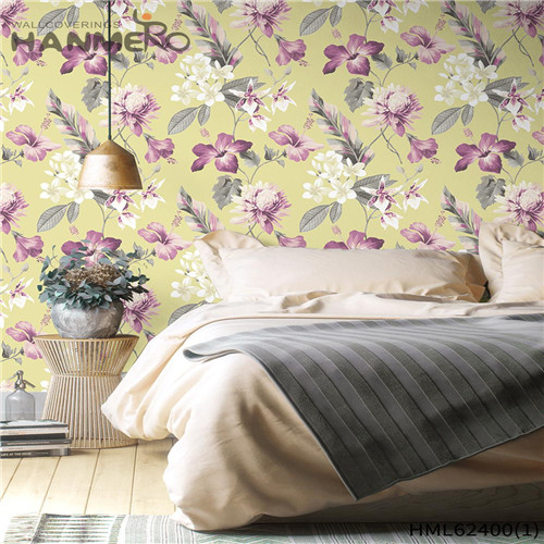 HANMERO Hot Sex Classic Sofa background 0.53*10M interior wallpapers for home Flowers Flocking Non-woven