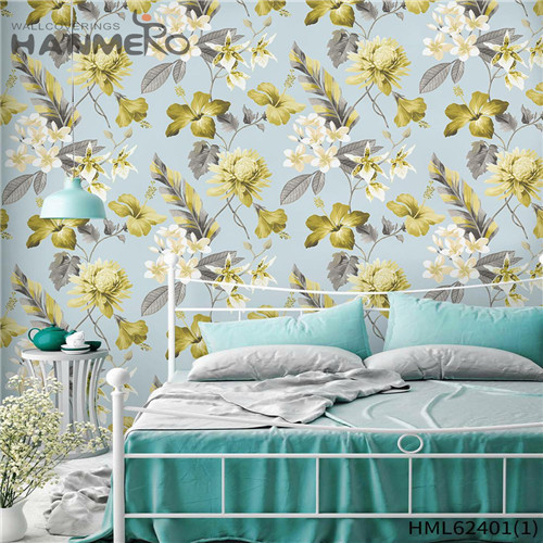 HANMERO Hot Sex Non-woven Classic Sofa background 0.53*10M buy wallpaper border Flowers Flocking