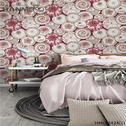 HANMERO wall decorative papers Hot Sex Flowers Flocking Classic Sofa background 0.53*10M Non-woven