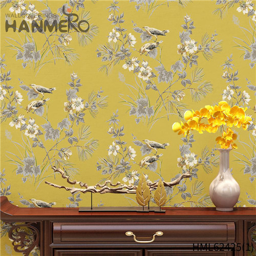 HANMERO wall decoration paper design Hot Sex Flowers Flocking Classic Sofa background 0.53*10M Non-woven