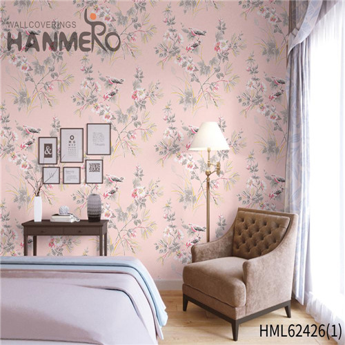 HANMERO room design with wallpaper Hot Sex Flowers Flocking Classic Sofa background 0.53*10M Non-woven