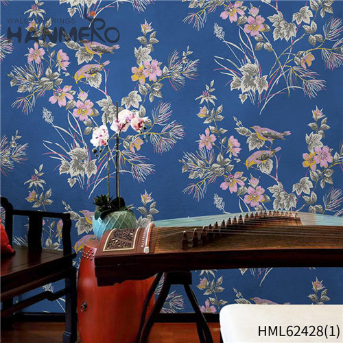 HANMERO bedroom design with wallpaper Hot Sex Flowers Flocking Classic Sofa background 0.53*10M Non-woven