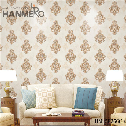 HANMERO Church Professional Supplier Flowers Flocking Modern PVC 0.53*10M shop wallpaper designs