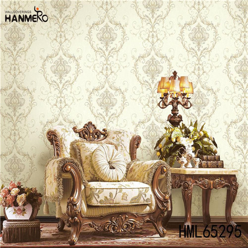 HANMERO PVC Decor Flowers Bronzing Modern wallpaper design for house 0.53*10M Bed Room