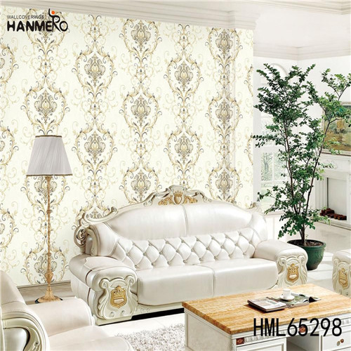 HANMERO PVC Decor Flowers Bronzing Modern Bed Room local wallpaper shops 0.53*10M