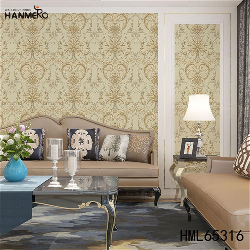 HANMERO PVC Decor 0.53*10M Bronzing Modern Bed Room Flowers wallpapers for home online