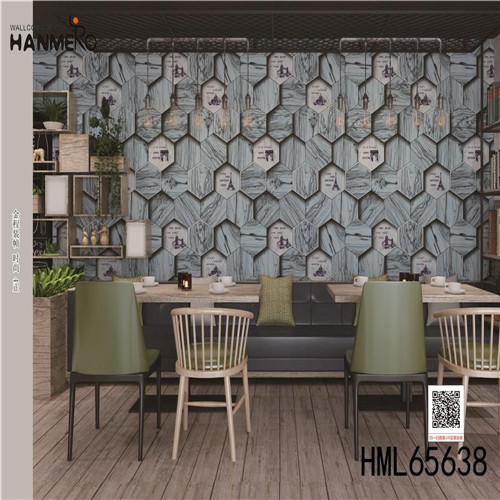 HANMERO Exhibition Stocklot Geometric Technology Modern Non-woven 0.53*10M wallpaper decoration for bedroom