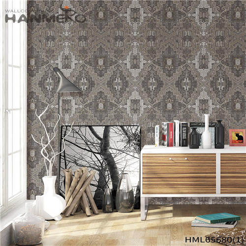 HANMERO PVC Top Grade 1.06*15.6M Deep Embossed European Exhibition Stripes wallpaper direct