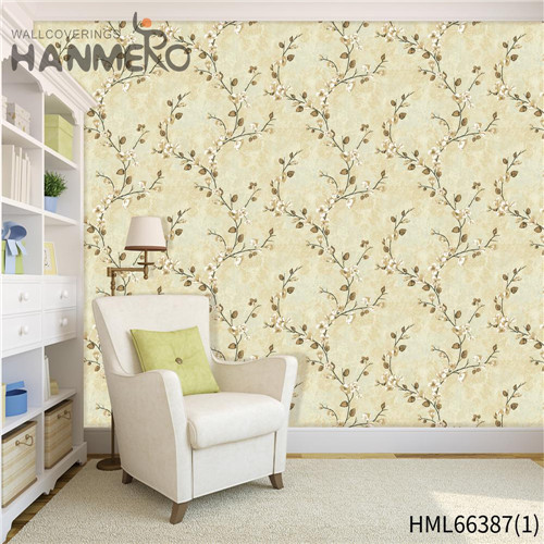 HANMERO Non-woven Exported Flowers Flocking order wallpaper online Restaurants 0.53*10M European