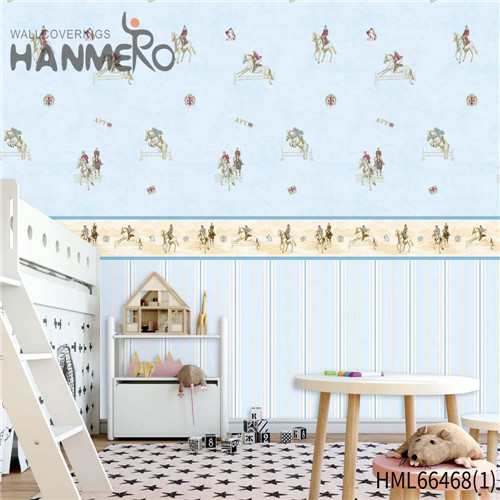 HANMERO Cartoon The Lasest Non-woven Technology Kids Restaurants 0.53*10M paper for walls decoration