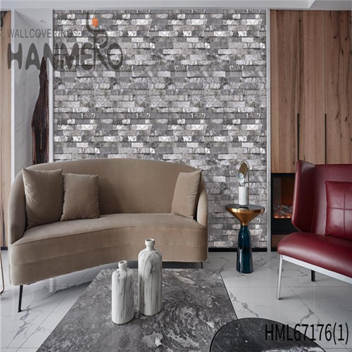 HANMERO 0.53*10M Durable Brick Technology Chinese Style Theatres PVC gray wallpaper patterns