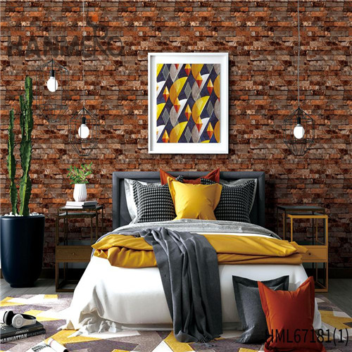 HANMERO PVC 0.53*10M Brick Technology Chinese Style Theatres Durable wallpaper in wall