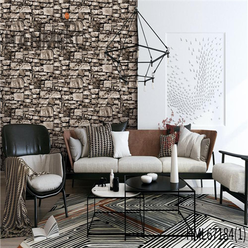 HANMERO PVC Durable 0.53*10M Technology Chinese Style Theatres Brick wallpaper for walls shop