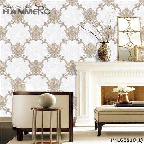 HANMERO home decor wallpaper 3D Flowers Bronzing Pastoral Lounge rooms 0.53*10M PVC