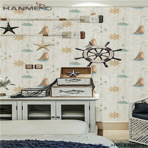 HANMERO PVC Affordable Landscape Deep Embossed Chinese Style Household wallpaper for bedroom 0.53M