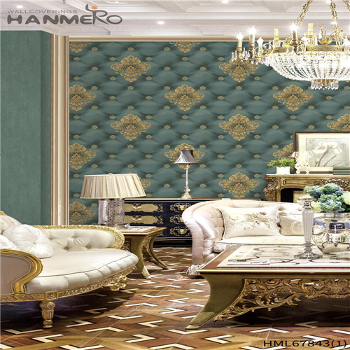 HANMERO PVC Affordable Household Deep Embossed Chinese Style Landscape 0.53M wallpaper for walls for sale