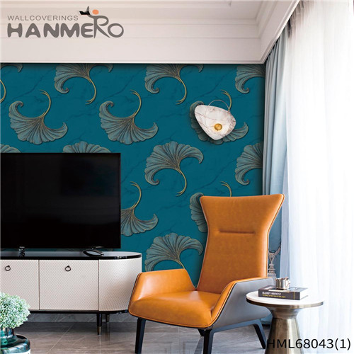 HANMERO Luxury Non-woven Flowers Technology Pastoral 0.53M decorative paper wall Living Room