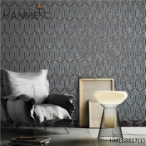 HANMERO PVC home wallpaper designs Geometric Technology Classic Restaurants 1.06M Durable