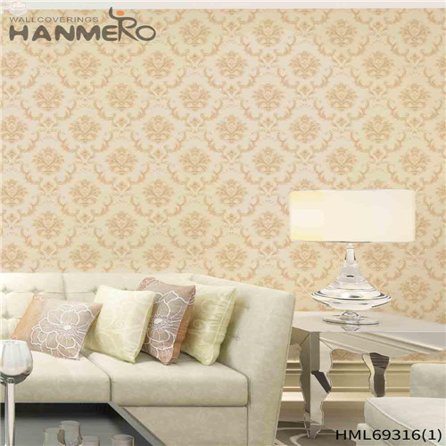 HANMERO vinyl wallpaper Seamless Flowers Bronzing European Lounge rooms 0.53*10M PVC