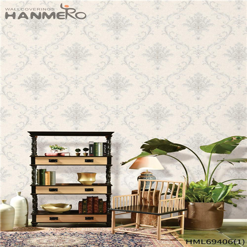 HANMERO PVC shop wallpaper Flowers Deep Embossed Chinese Style House 0.53*10M Top Grade