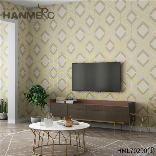HANMERO Non-woven Cheap Deep Embossed Geometric Chinese Style Cinemas 0.53*10M wallpaper in bedroom designs