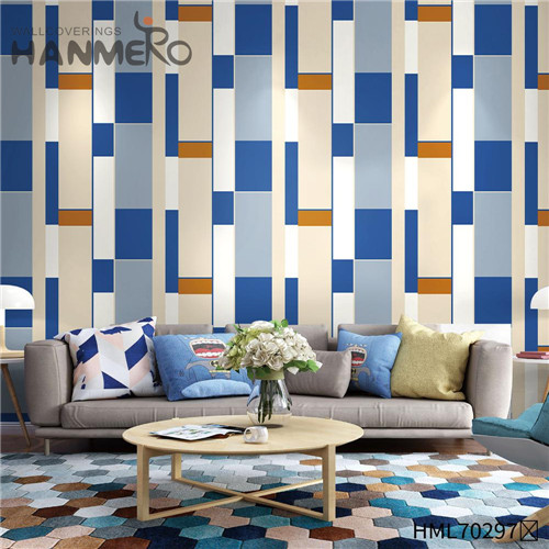 HANMERO Cheap Non-woven 0.53*10M cool wallpapers for walls Chinese Style Cinemas Geometric Deep Embossed