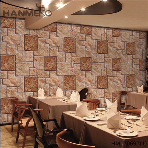 HANMERO PVC European Landscape Deep Embossed Manufacturer House 1.06*15.6M online shopping for wallpapers