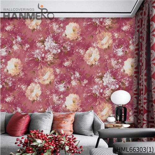 HANMERO PVC Flowers Decoration Bronzing Pastoral Hallways 0.53*10M buy bedroom wallpaper