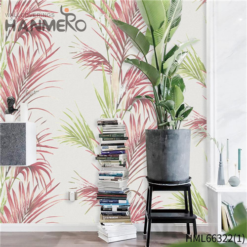 HANMERO Pastoral Hallways 0.53*10M simple wallpaper designs for walls Decoration PVC Flowers Bronzing