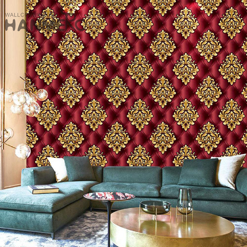 HANMERO PVC Hot Selling Geometric Deep Embossed 0.53M Study Room European home wallpaper samples