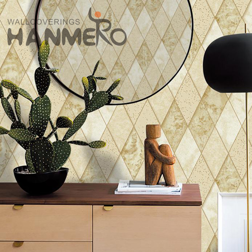 HANMERO PVC room wallpaper Geometric Deep Embossed Pastoral Exhibition 0.53*10M Luxury