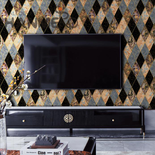 HANMERO PVC Luxury wallpaper home decor Deep Embossed Pastoral Exhibition 0.53*10M Geometric