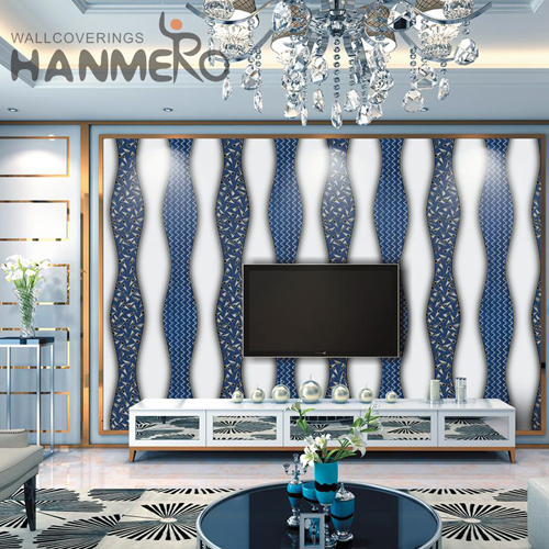 HANMERO PVC Luxury Geometric Exhibition Pastoral Deep Embossed 0.53*10M wallpaper in homes
