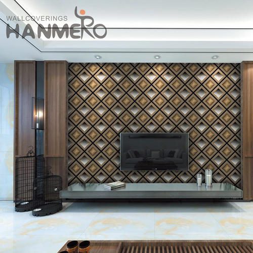 HANMERO PVC Luxury Geometric Deep Embossed Exhibition Pastoral 0.53*10M wallpaper for room online