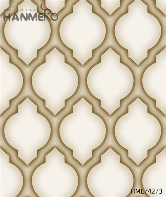 HANMERO temporary wallpaper Cheap Geometric Flocking Modern Home 0.53*10M PVC