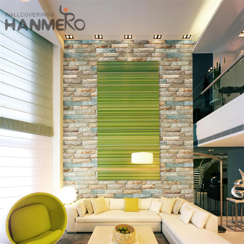HANMERO PVC Fancy Brick Bronzing Chinese Style Lounge rooms 0.53M wallpaper for home wall