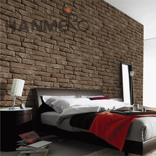 HANMERO wallpaper wall coverings Fancy Brick Bronzing Chinese Style Lounge rooms 0.53M PVC