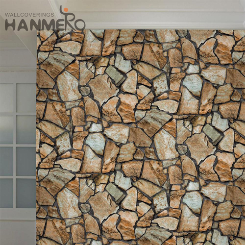 HANMERO 0.53M Fancy Brick Bronzing Chinese Style Lounge rooms PVC buy online wallpaper