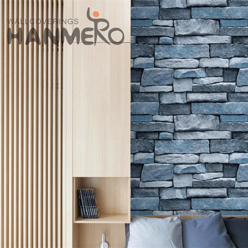 HANMERO PVC Fancy Brick Bronzing Chinese Style 0.53M Lounge rooms design home wallpaper