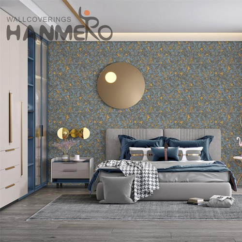 HANMERO PVC Nature Sense Geometric Flocking Classic Hallways 0.53*10M wallpaper pictures