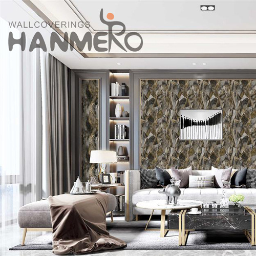 HANMERO wallpaper for the home Nature Sense Geometric Flocking Classic Hallways 0.53*10M PVC